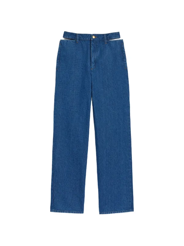 JIL SANDER ストレートデニム Jil Sander カットアウト ジーンズ | ブルー | FARFETCH JP