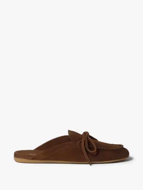 Miu Miu suede deck mules