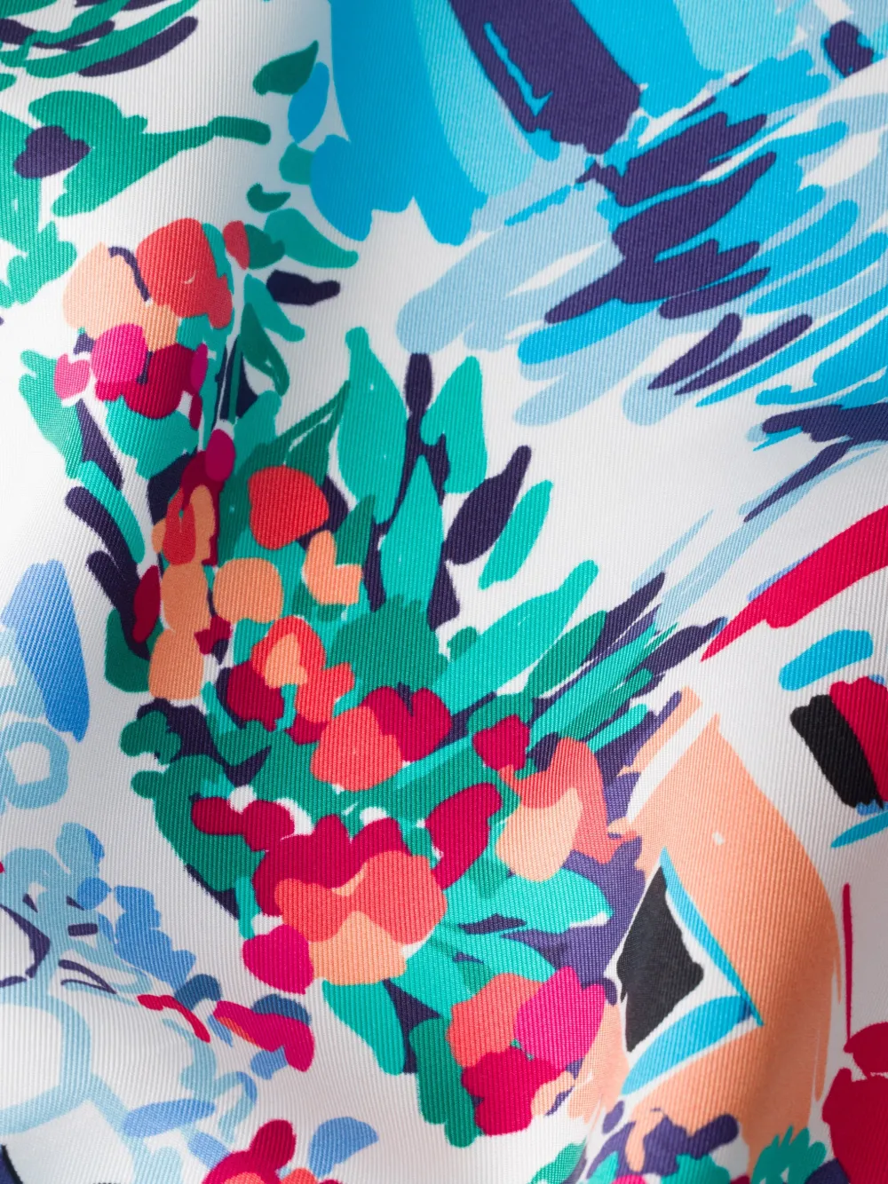 Prada Zijden twill sjaal met print 90 x 90 cm Wit