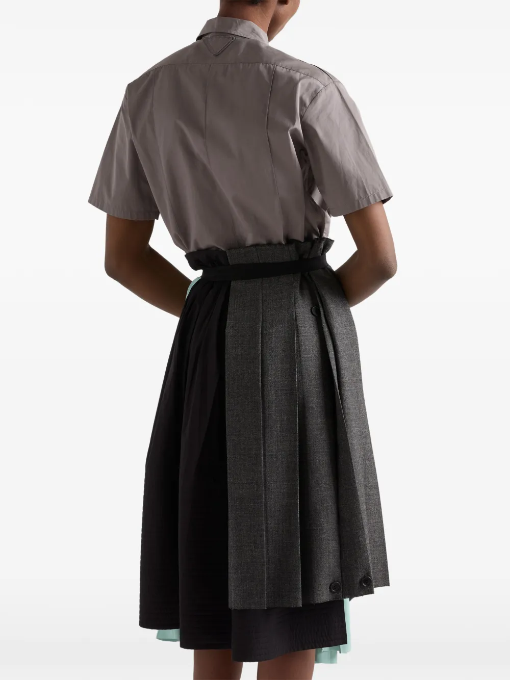 Prada Rok met patchwork Grijs