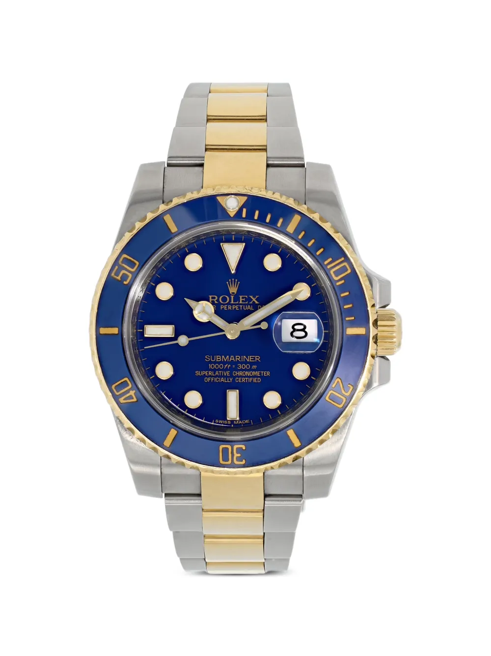 Rolex blue bezel 40mm submariner watch
