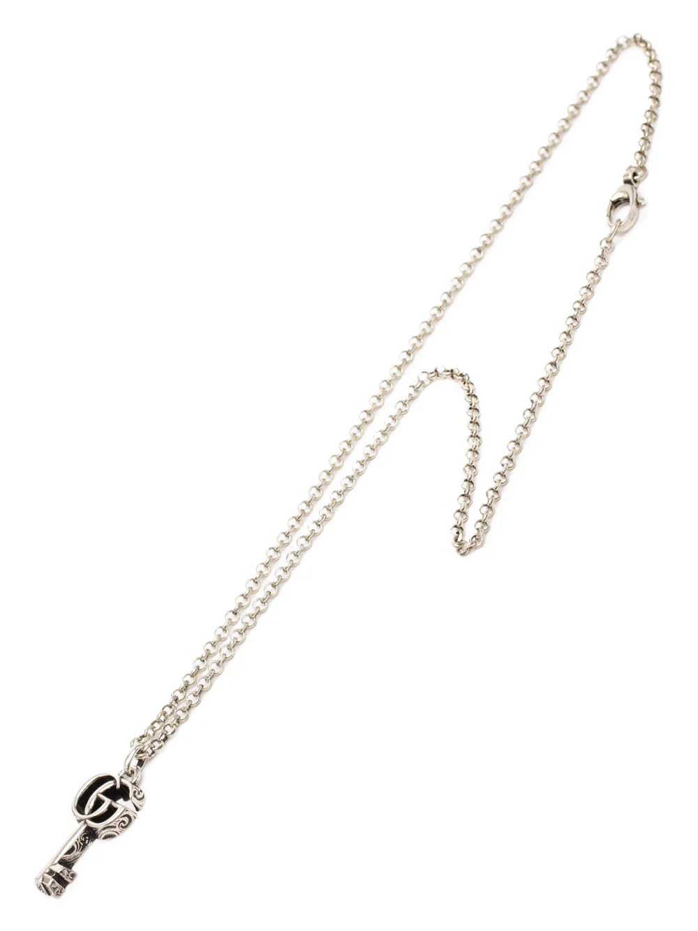 Gucci Pre-Owned 2015-2025 Sterling Silver G Marmont Key Pendant necklace - Argento