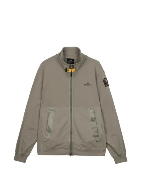 Parajumpers logo-patch zip-up sweater