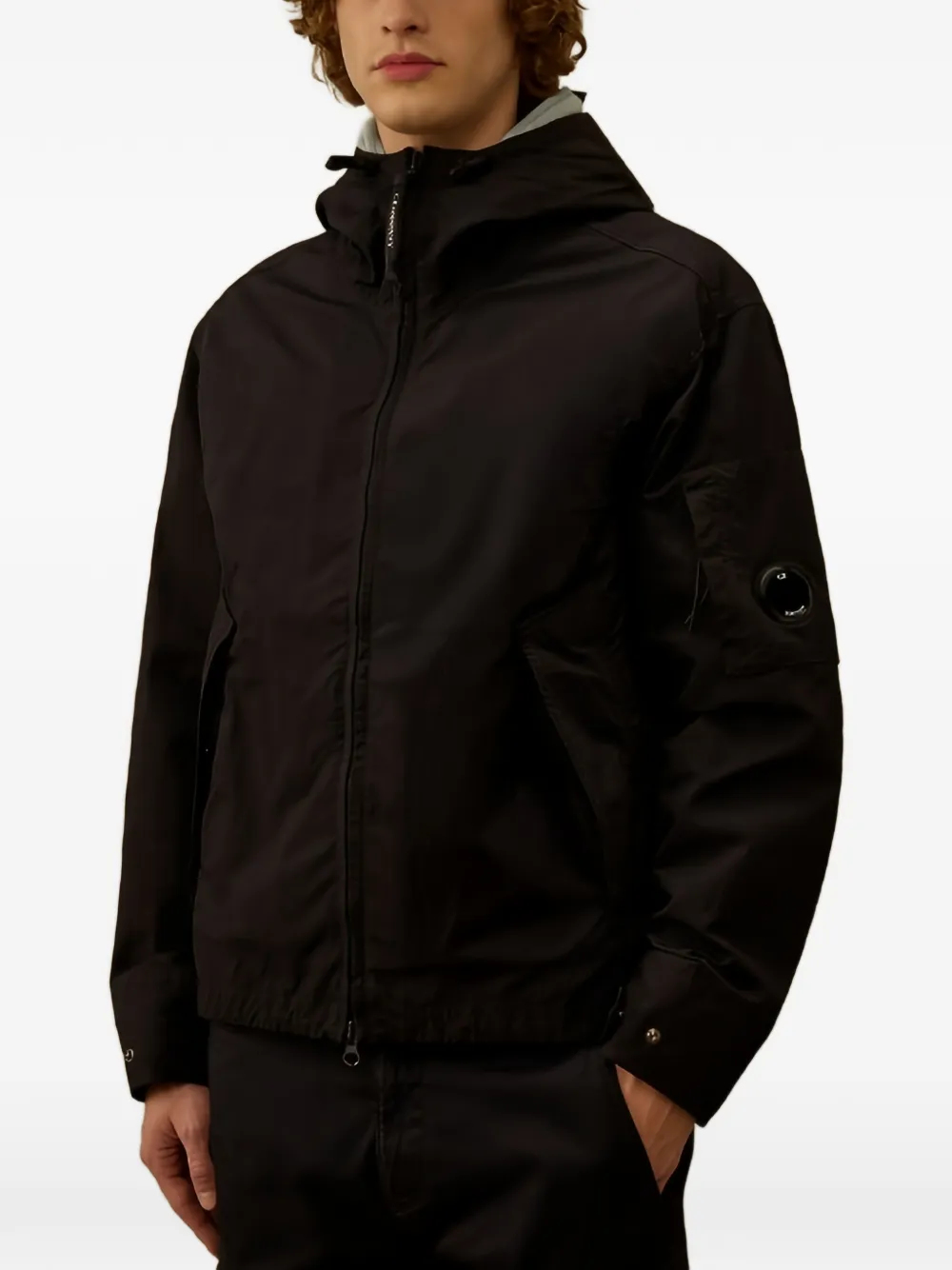 C.P. Company Twill jack met capuchon Zwart