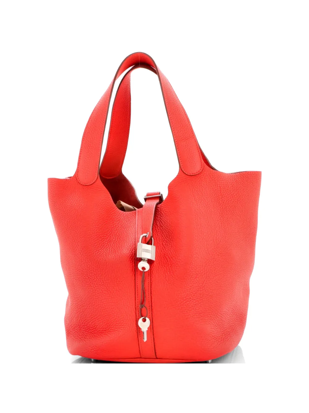 Hermès Pre-Owned Picotin Lock Bag Clemence GM bucket bag - Rosso