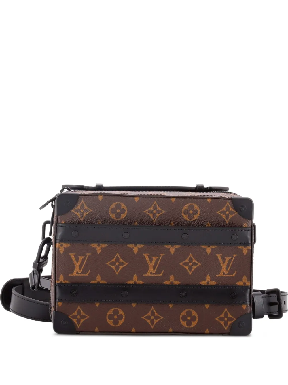 Louis Vuitton Pre-Owned Handle Soft Trunk Bag Macassar Monogram Canvas crossbody bag - Nero