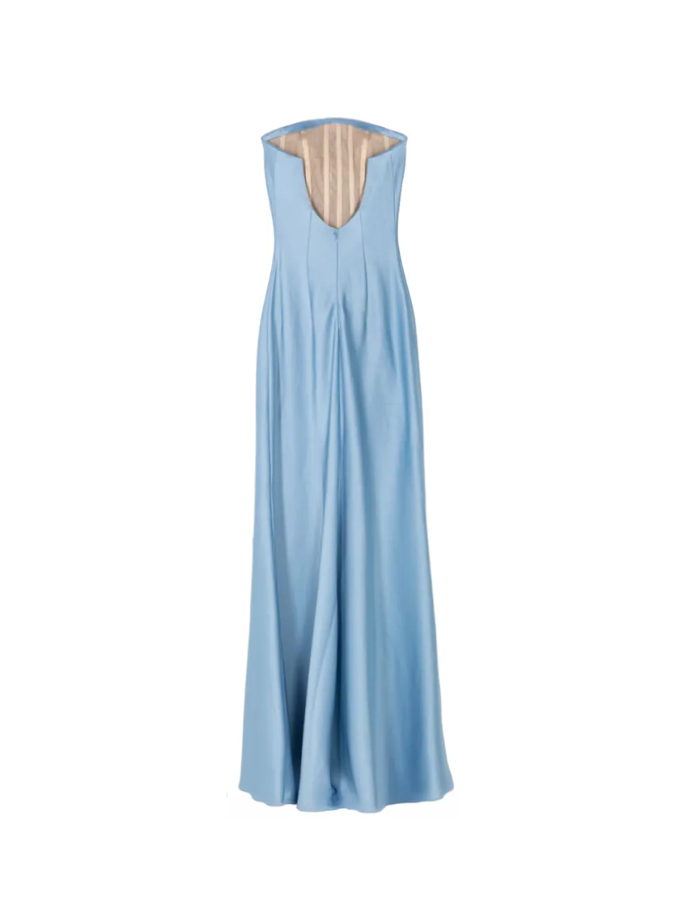 Alejandra Alonso Rojas Bustier maxi-jurk met open rug Blauw