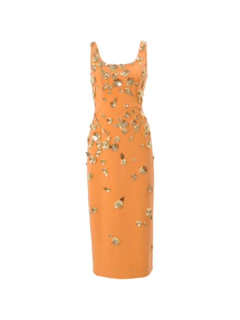 Carolina Herrera floral embellished midi dress