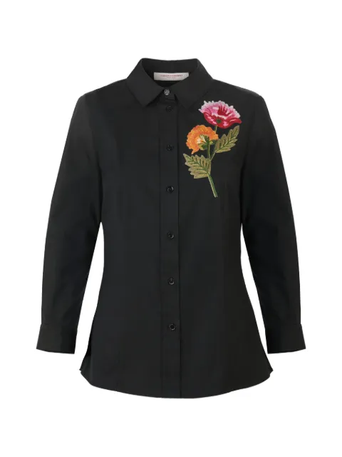 Carolina Herrera floral-embroidered Icon shirt