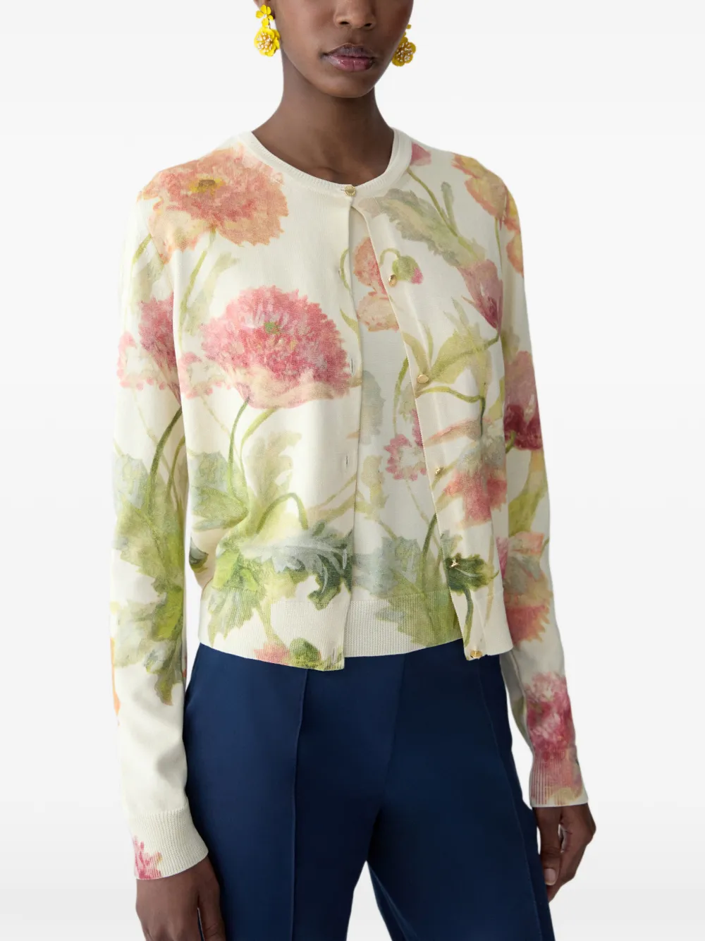 Carolina Herrera Vest met print Beige