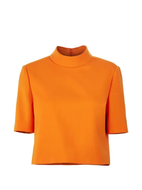 Carolina Herrera short-sleeve mock neck top