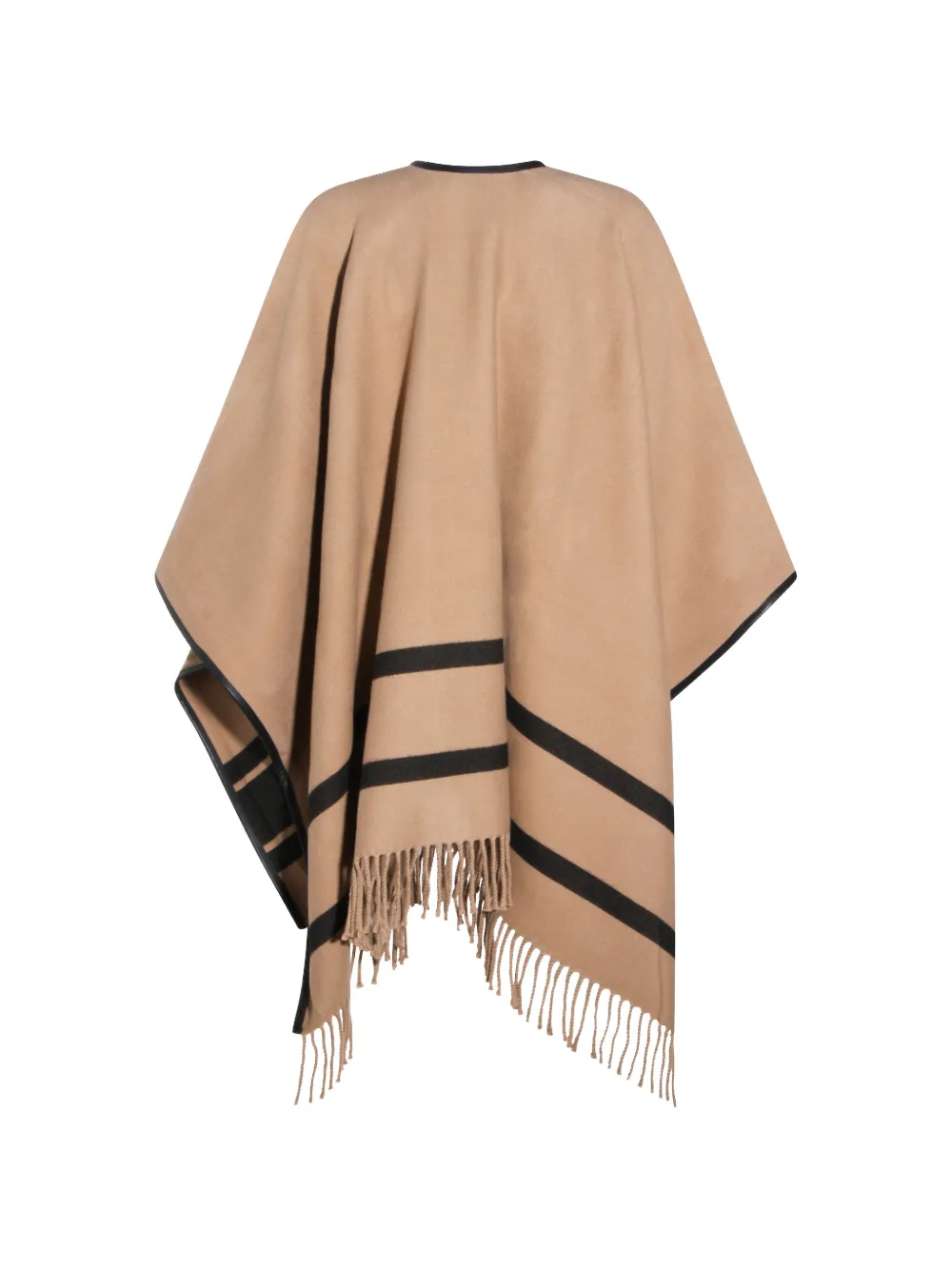 Fringed Striped Poncho