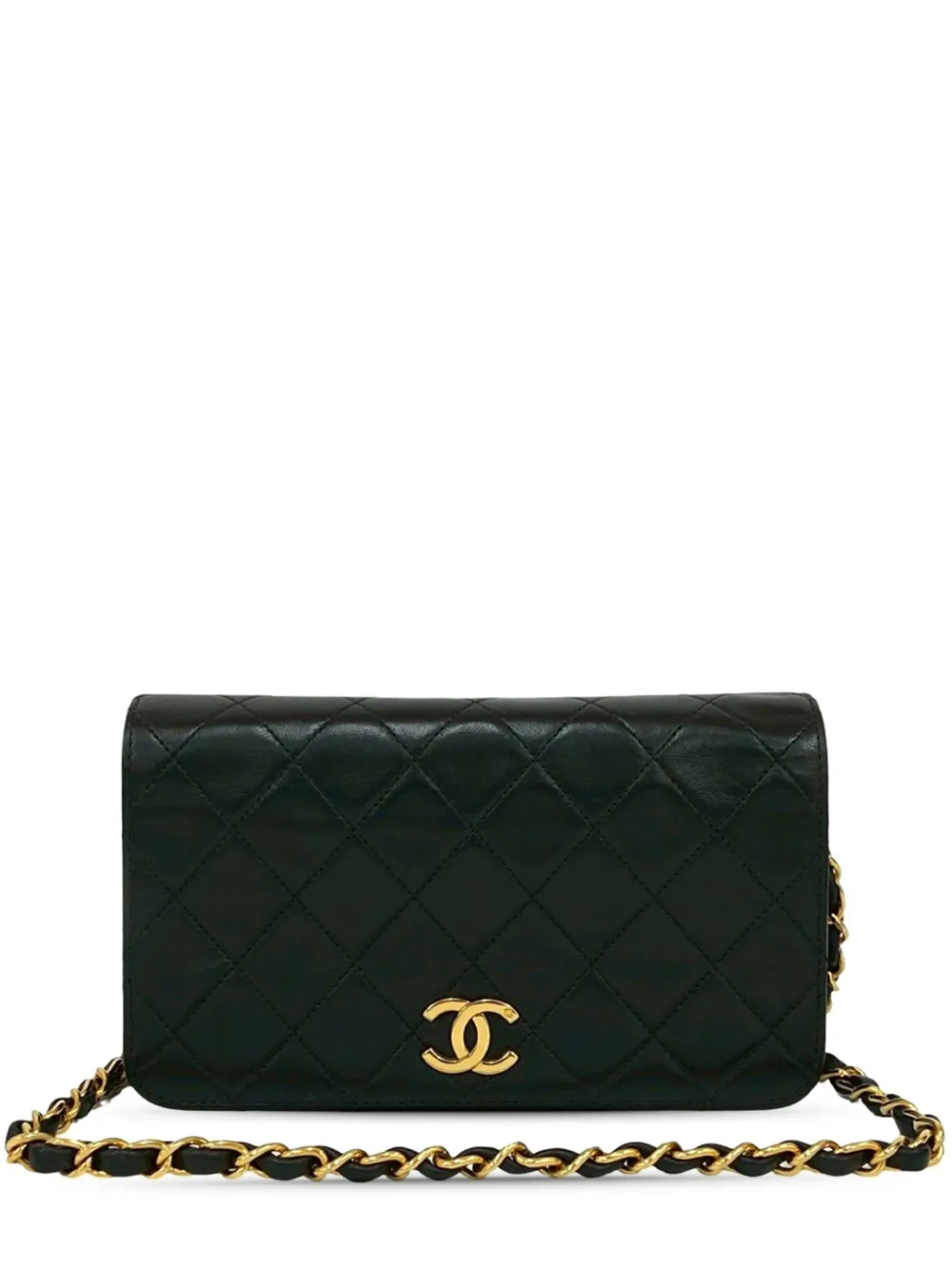 CHANEL Pre-Owned 1997-1999 CC Quilted Lambskin Full Single Flap crossbody bag - Nero