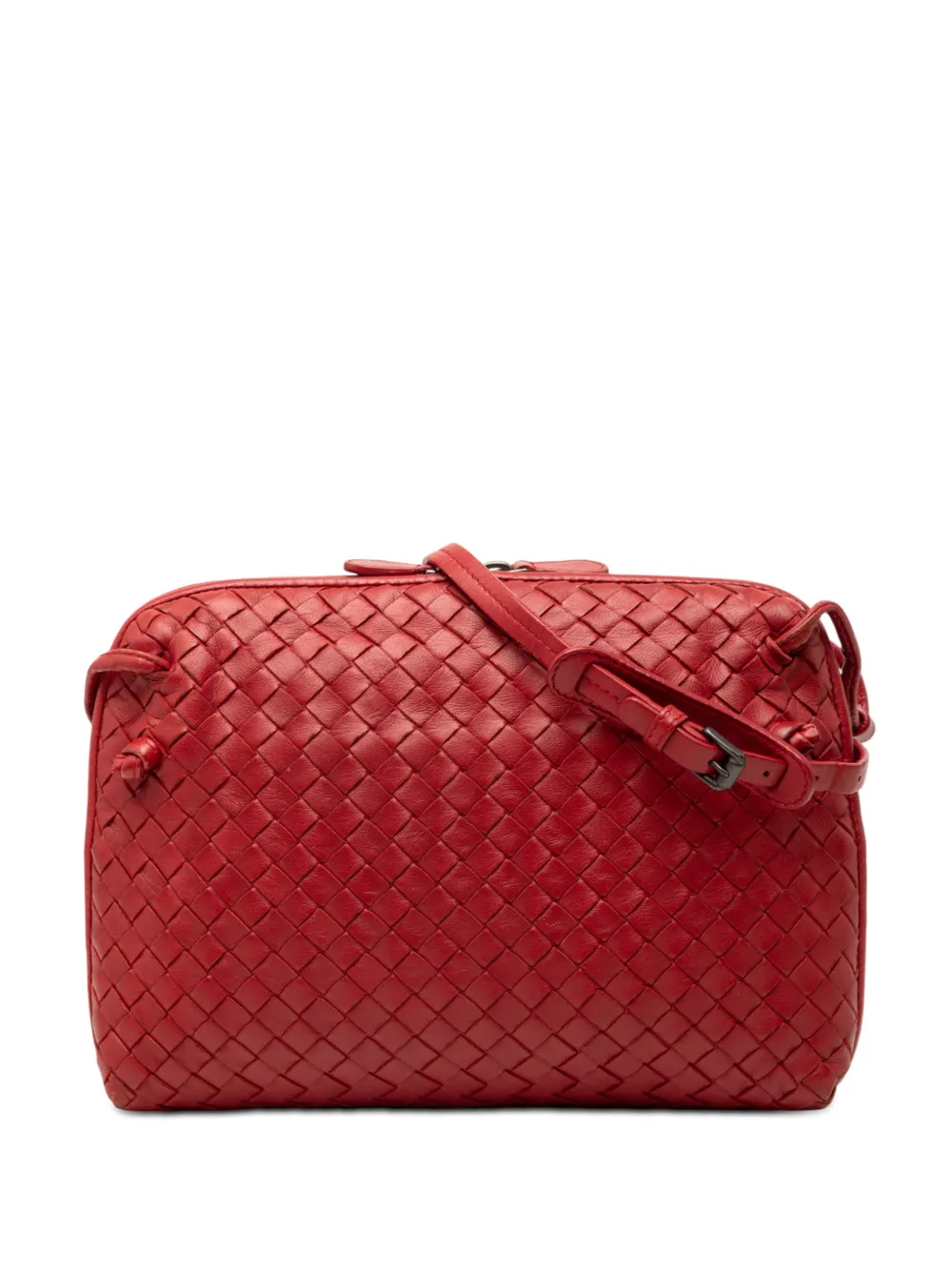 Bottega Veneta Pre-Owned 2010-2025 Nappa Intrecciato Nodini crossbody bag - Rosso