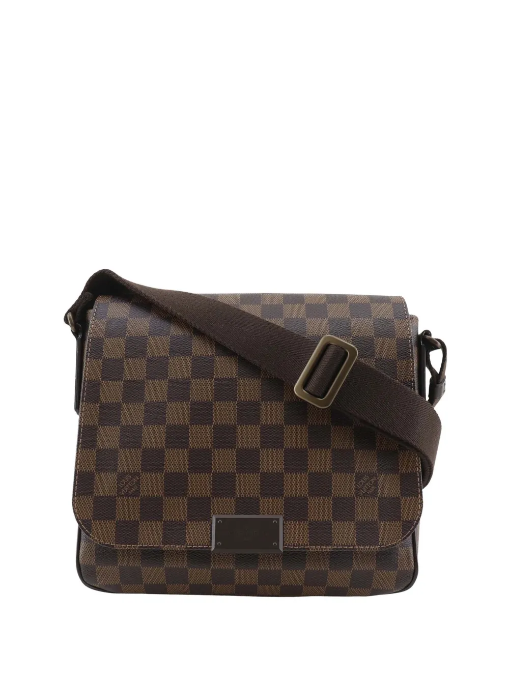 Louis Vuitton Pre-Owned Borsa a tracolla District MM in tela Damier Ebène 2013 - Marrone