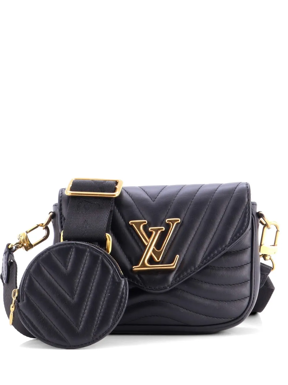 Louis Vuitton Pre-Owned New Wave Multi Pochette Quilted Leather crossbody bag - Nero