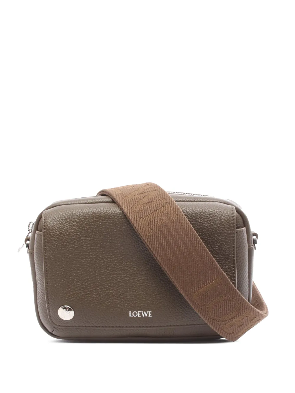 Loewe Pre-Owned 2010-2026 Small Grained Leather Pebble crossbody bag - Marrone