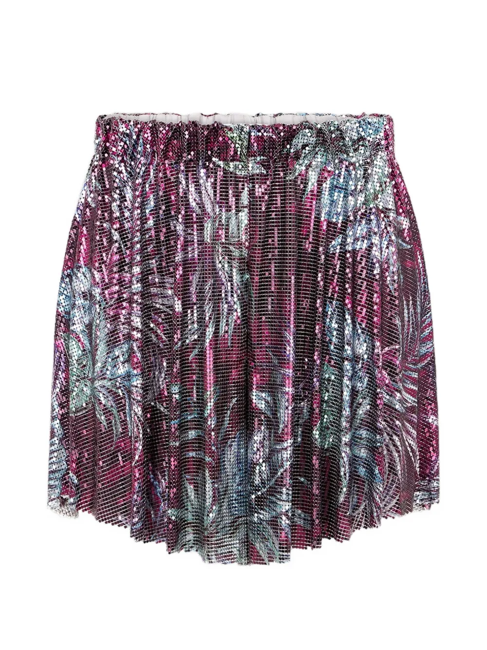 Rabanne Shorts met palmboomprint Paars