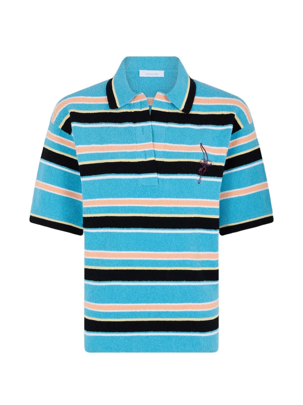 Rabanne Poloshirt mit Stickerei - Blau