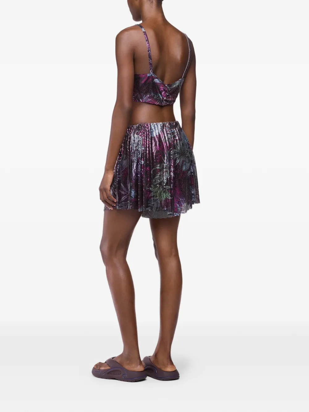 Rabanne Cropped top met palmboom Paars
