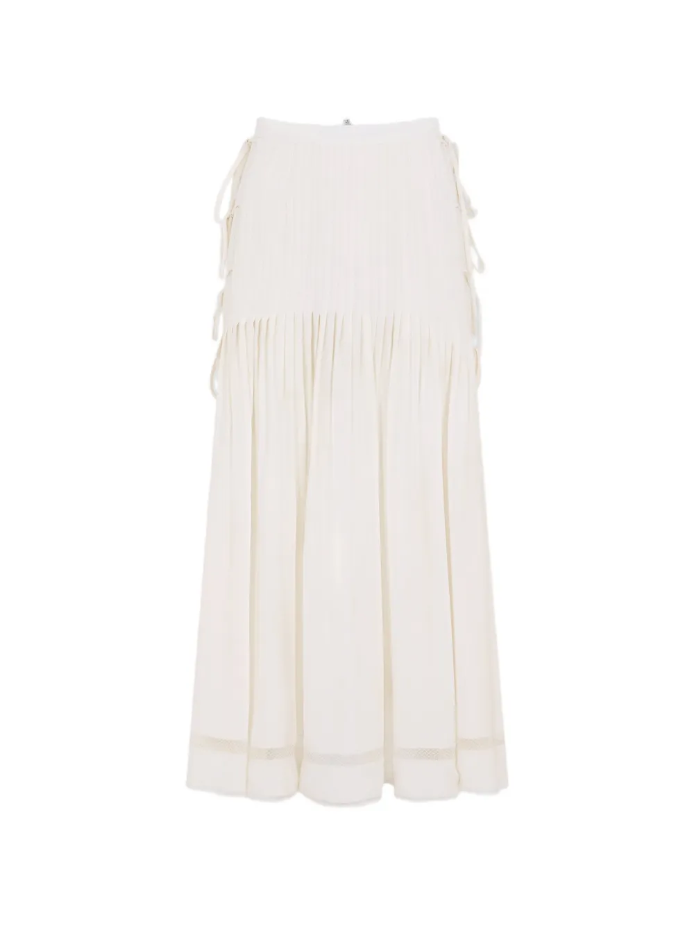 Rabanne Midi-rok met strik en kant Beige