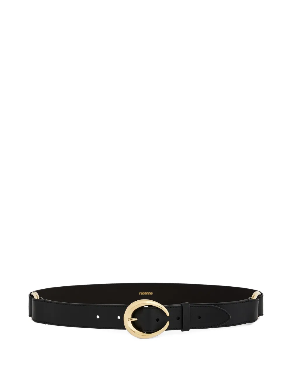 Rabanne ring-buckle leather belt - Nero