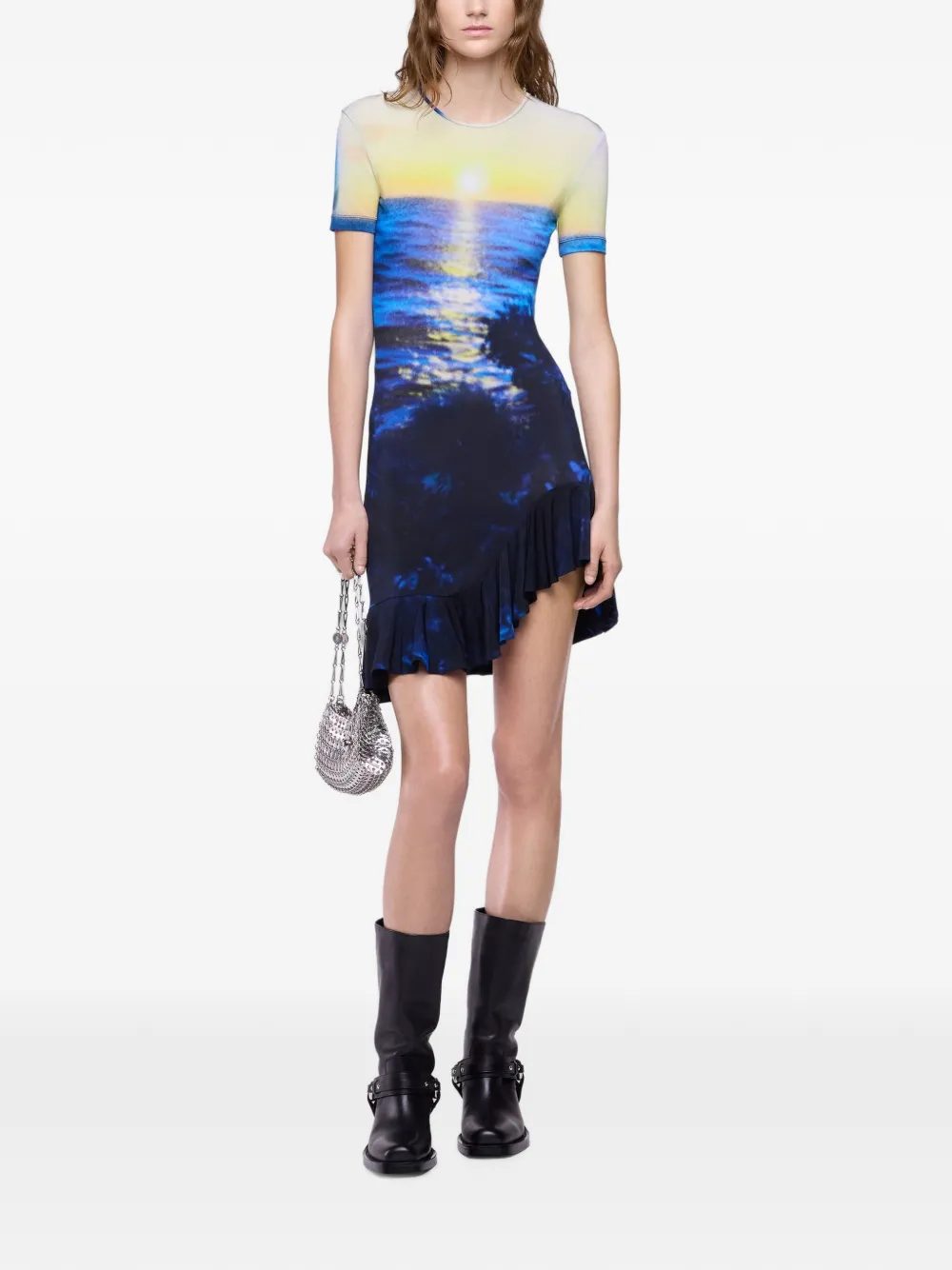 Rabanne mini dress in second-skin jersey