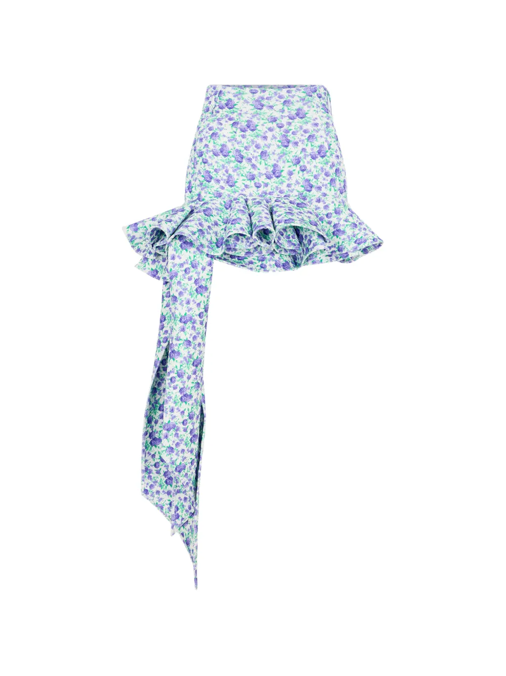 Rabanne Minigonna Liberty con stampa - Verde