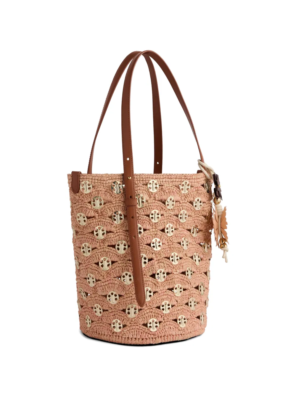 Rabanne Gehaakte bucket-tas Roze