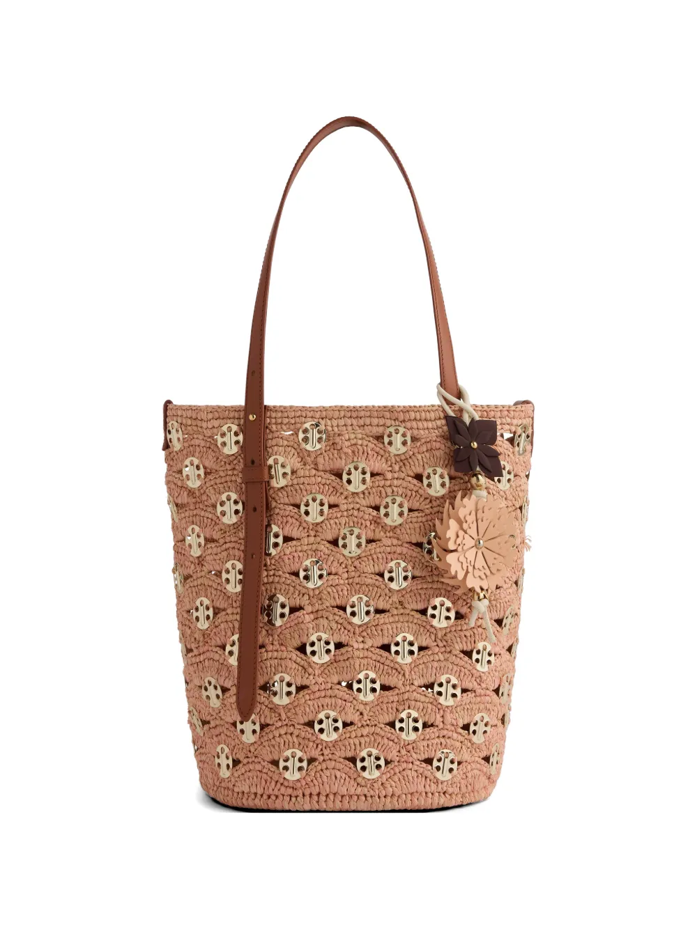 Rabanne Gehäkelte Beuteltasche - Rosa