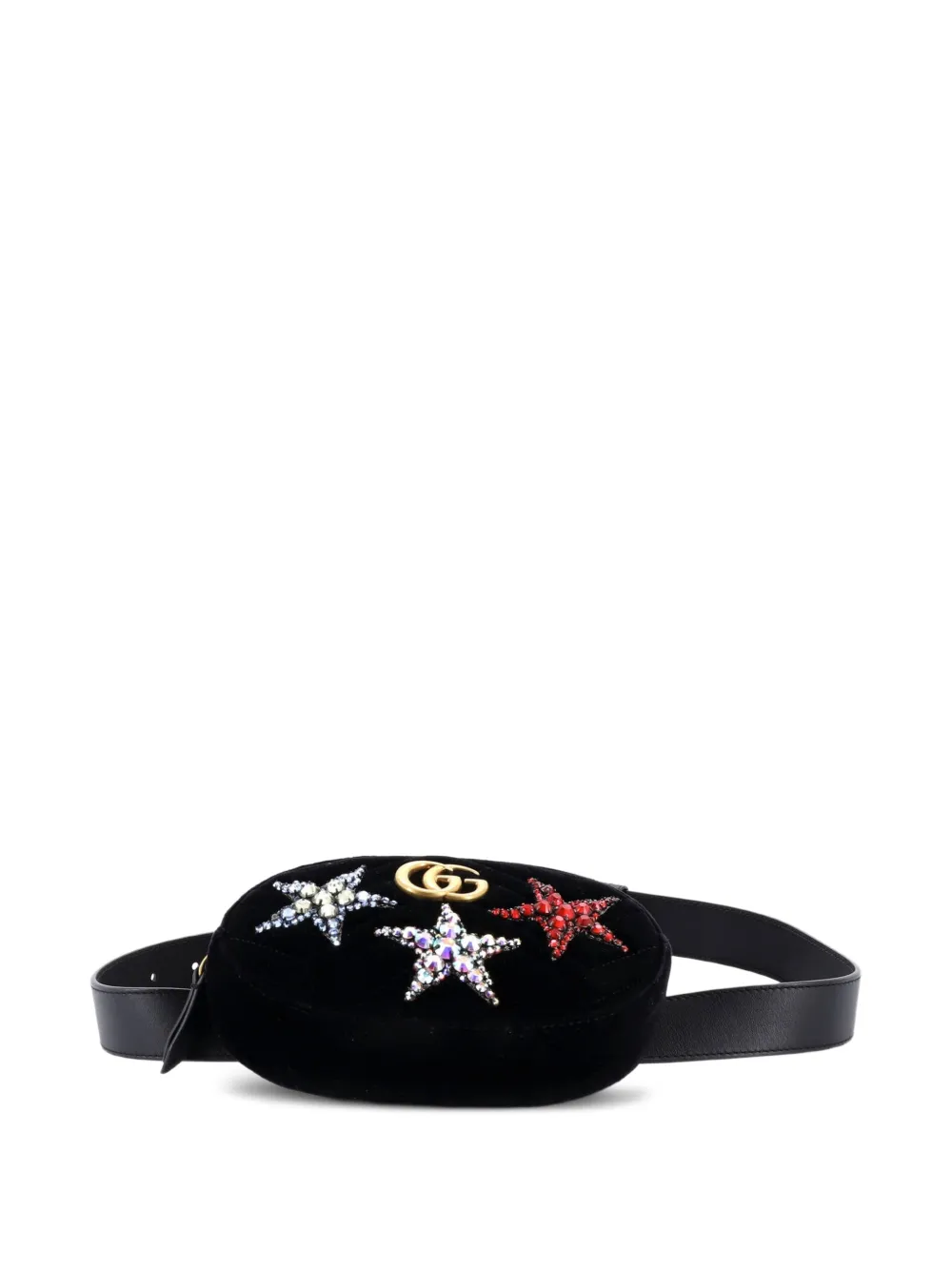 Gg Marmont Embellished Matelasse Velvet Belt Bag