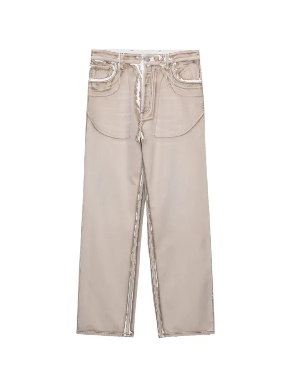 Prada Bull Denim Five-pocket Jeans in Neutrals