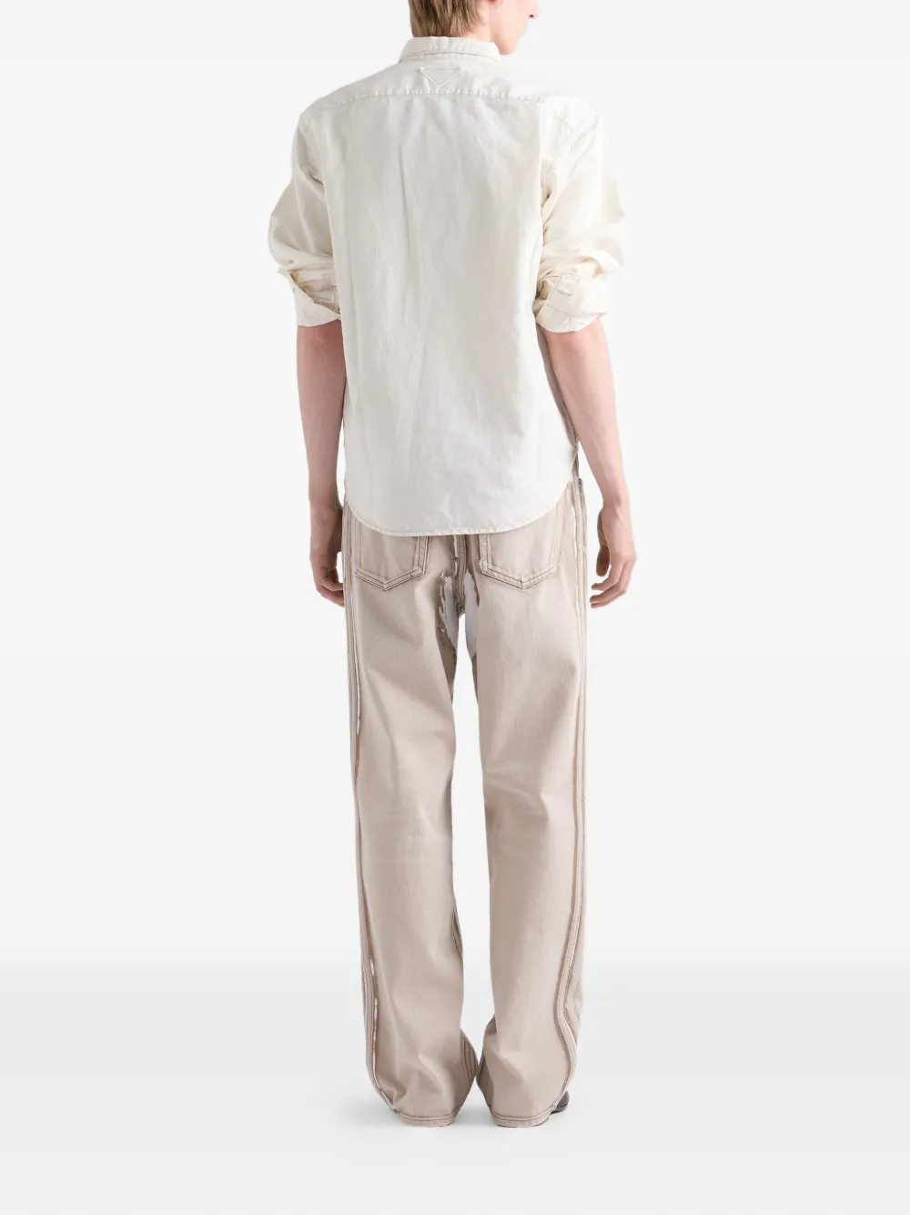  Prada Bull Denim Five-pocket Jeans - Neutrals 