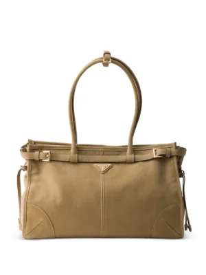 Prada レザー ハンドバッグ | ブラウン | FARFETCH JP