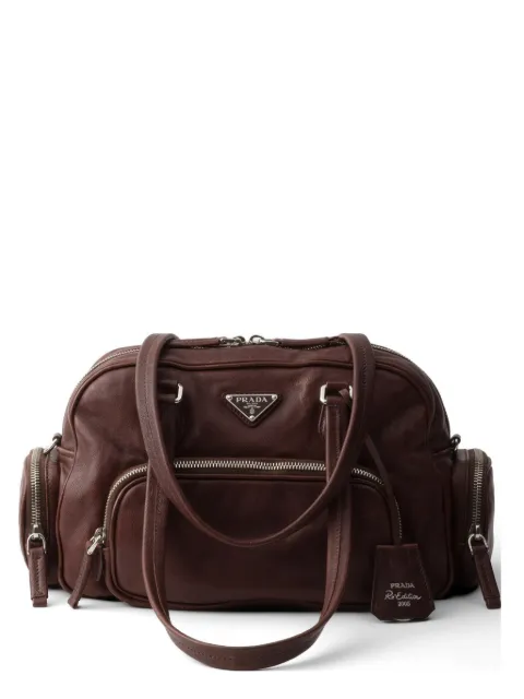 Prada medium leather top-handle bag