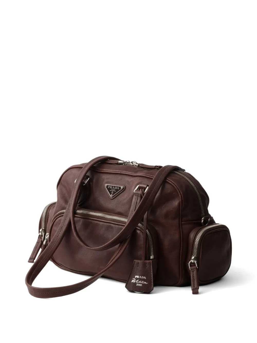 Prada Leren shopper Bruin