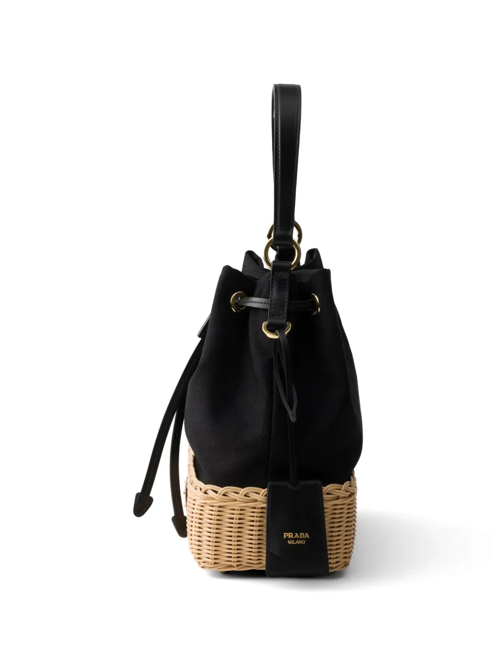 Prada Canvas bucket-tas Zwart