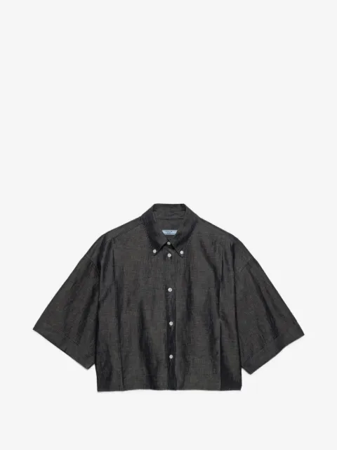 Prada short-sleeved chambray shirt