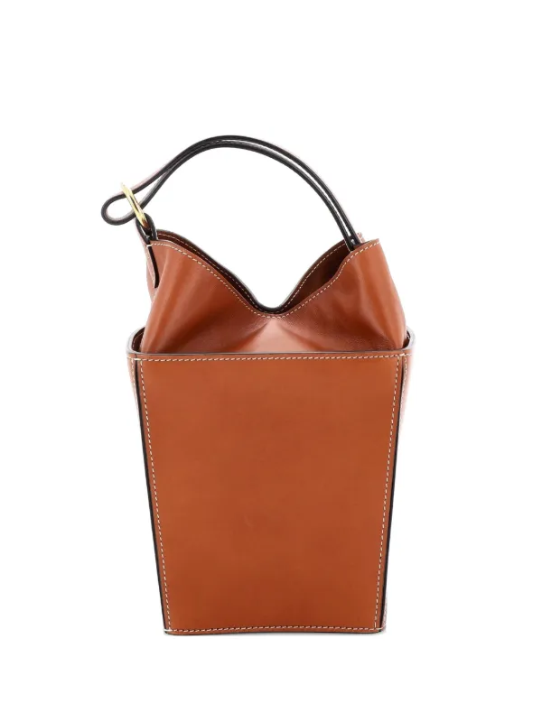 Celine Pre-owned Strap Box Top Handle Bag Leather Satchel in Brown