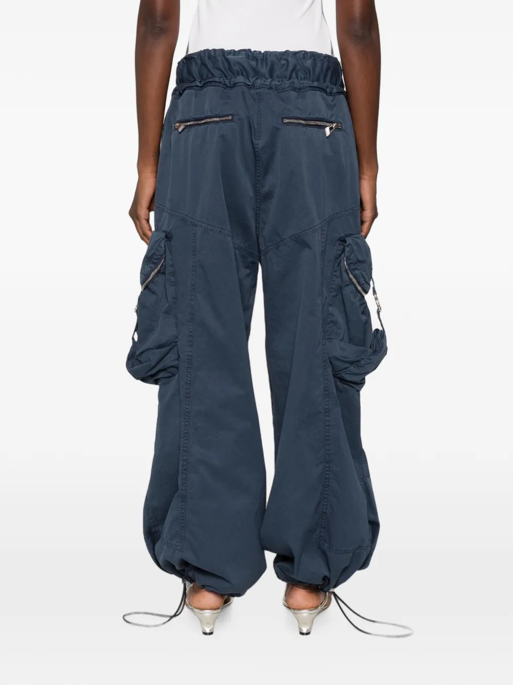 The Attico Cargo Pants in Blue, view 4