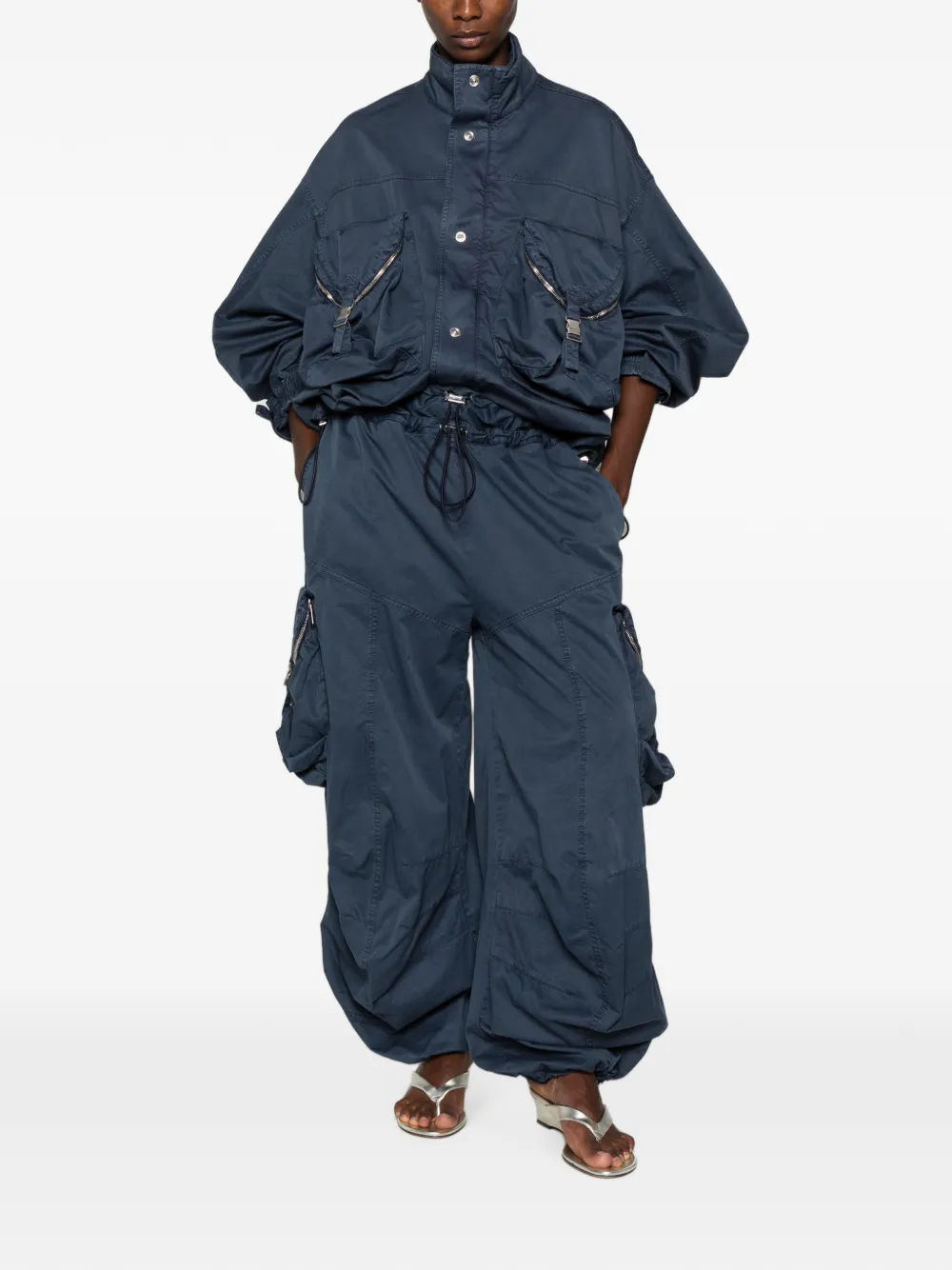 The Attico Cargo Pants in Blue, view 2