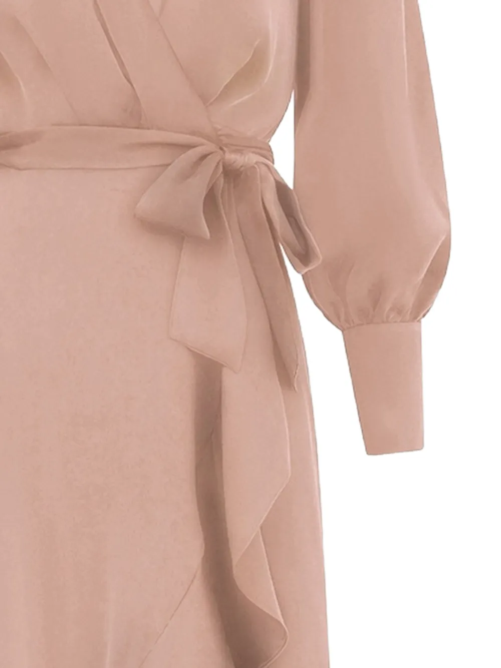  Zimmermann Midi Ruffled Wrap Dress - Pink 