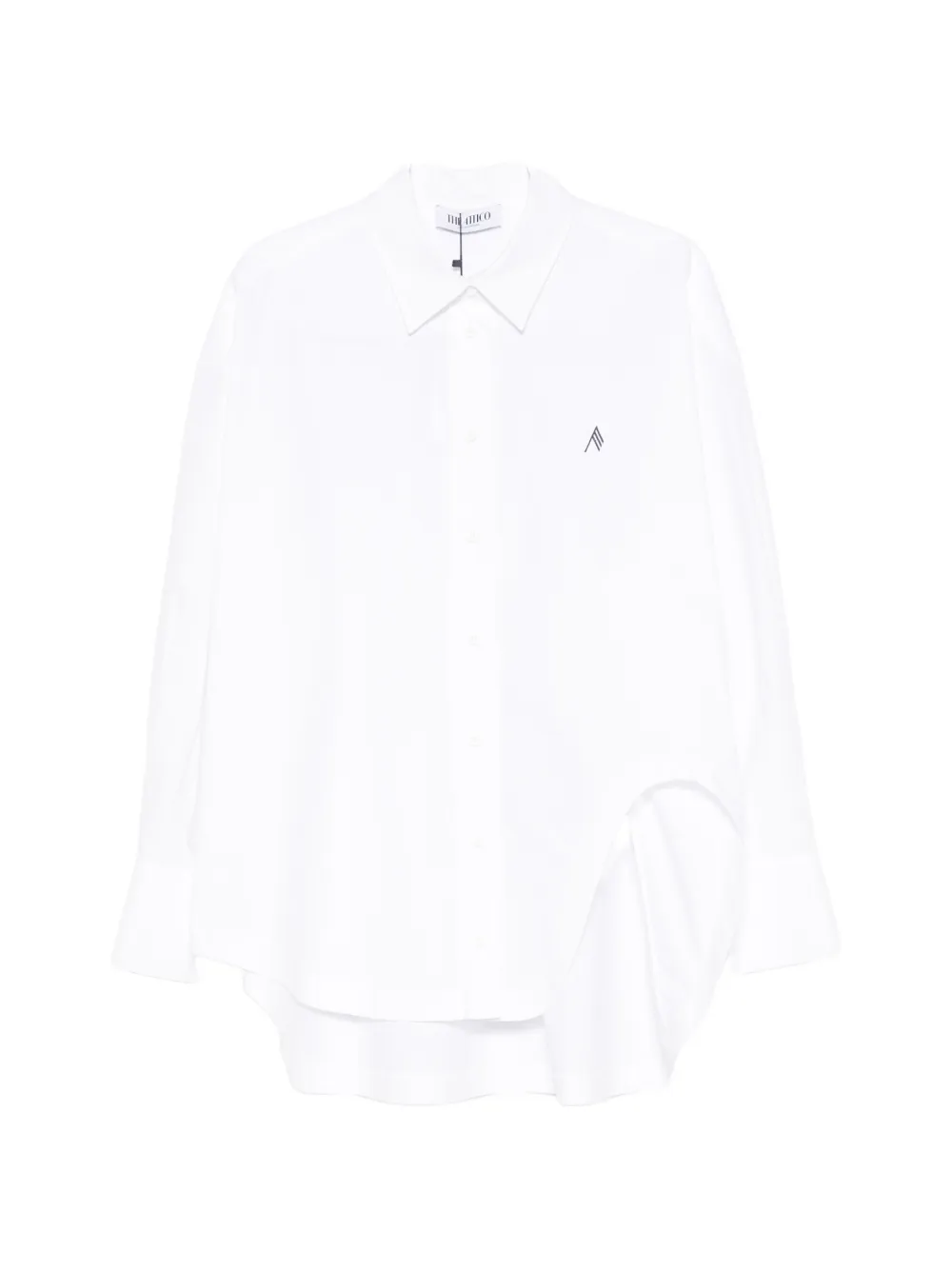 Attico Logo-embroidered Oversized Shirt In White