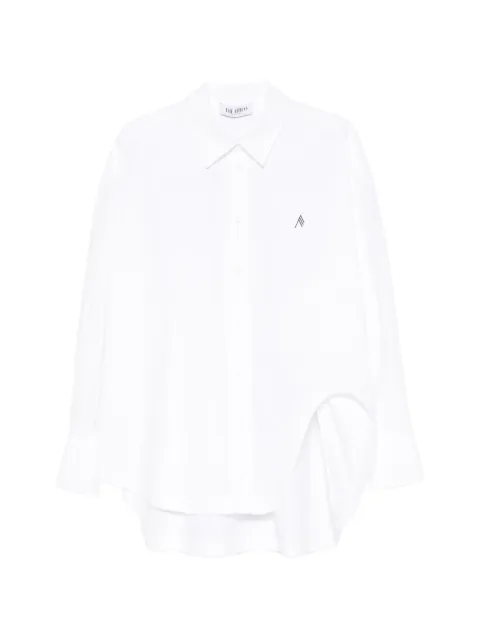 The Attico logo-embroidered oversized shirt