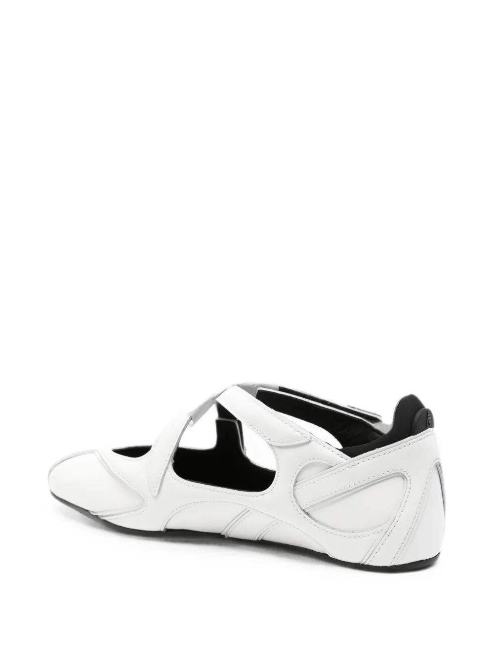 The Attico Floor01 touch-strap ballet flats Wit