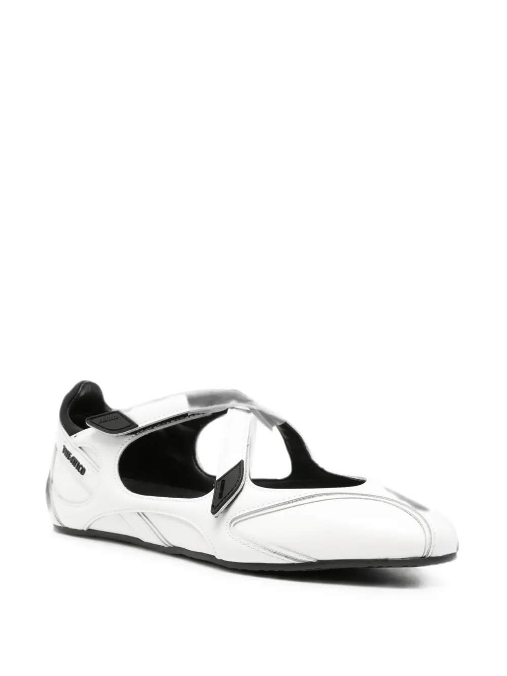 The Attico Floor01 touch-strap ballet flats Wit