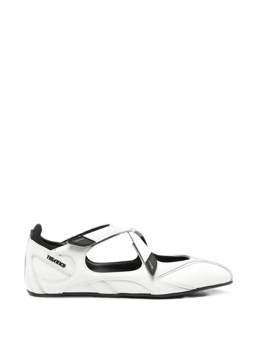 The Attico Floor01 touch-strap ballet flats - Bianco