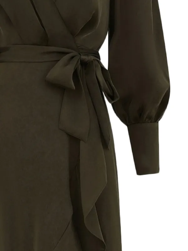 green zimmermann wrap dress Zimmermann | Dresses | Zimmermann Silk Sage Green Long Sleeves Wrap Mini Dress