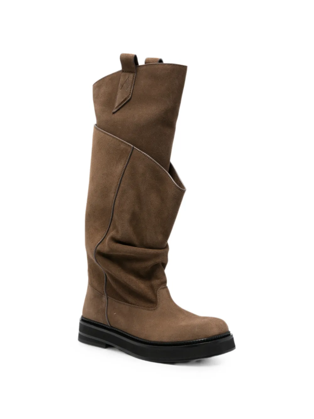 The Attico Robin Passeggiata leather boots Bruin