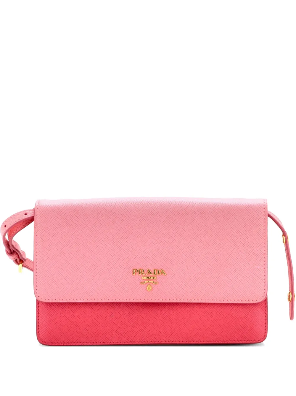 Prada Pre-Owned Wallet on Strap Saffiano Leather Small crossbody bag - Rosa